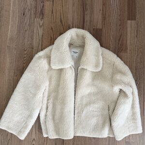 Abercrombie & Fitch Soft Cream Teddy Jacket